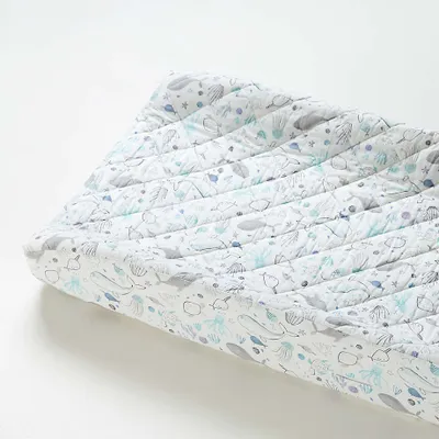 Organic Cotton Sea Baby Changing Pad Cover