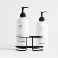 Sea Salt + Citron Hand Soap and Lotion Set with Matte Black Caddy
