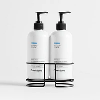 Sea Salt + Citron Hand Soap and Lotion Set with Matte Black Caddy