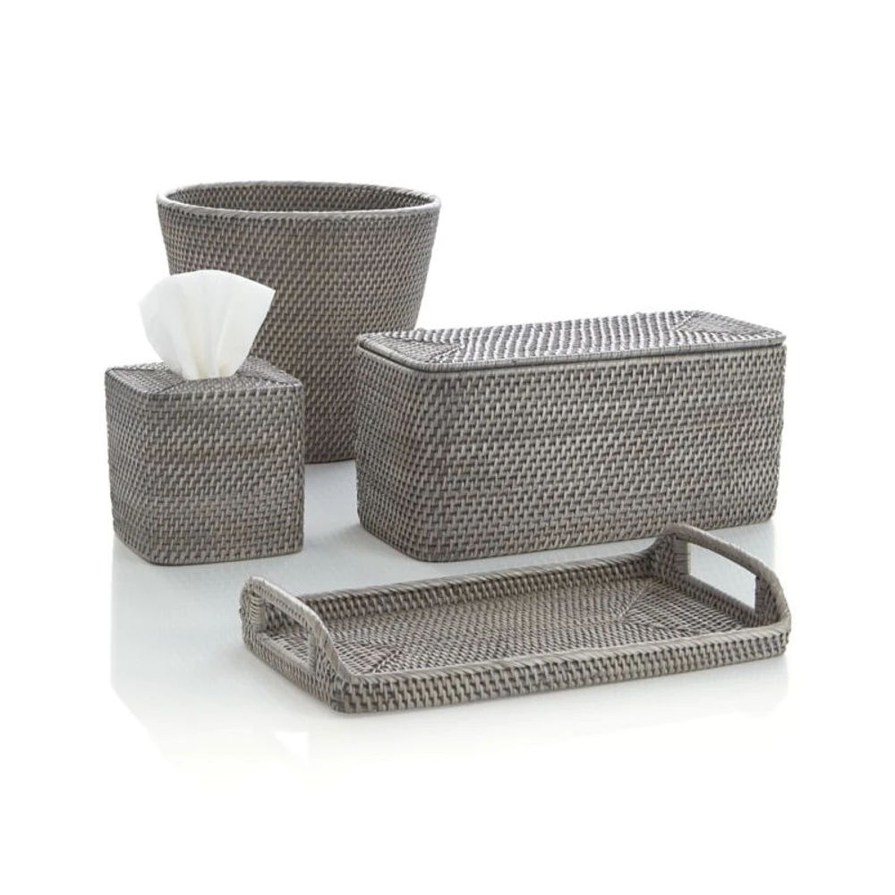 Sedona Grey Lidded Rectangular Tote