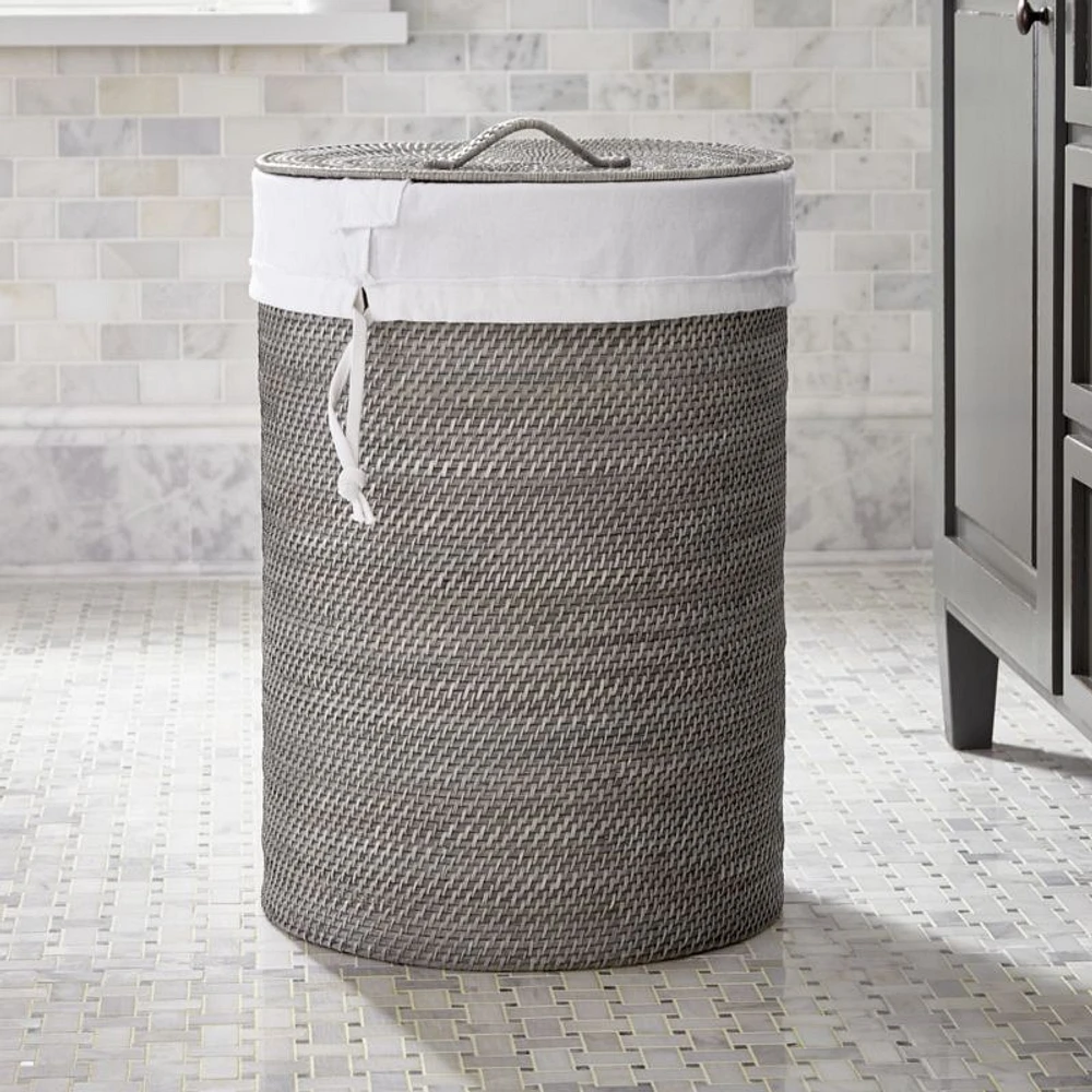 Sedona Grey Hamper with Laundry Bag Liner