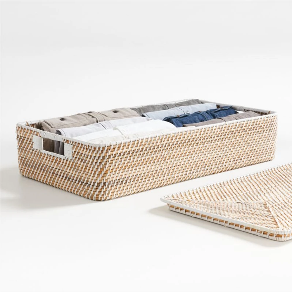 Sedona White Under Bed Storage Basket