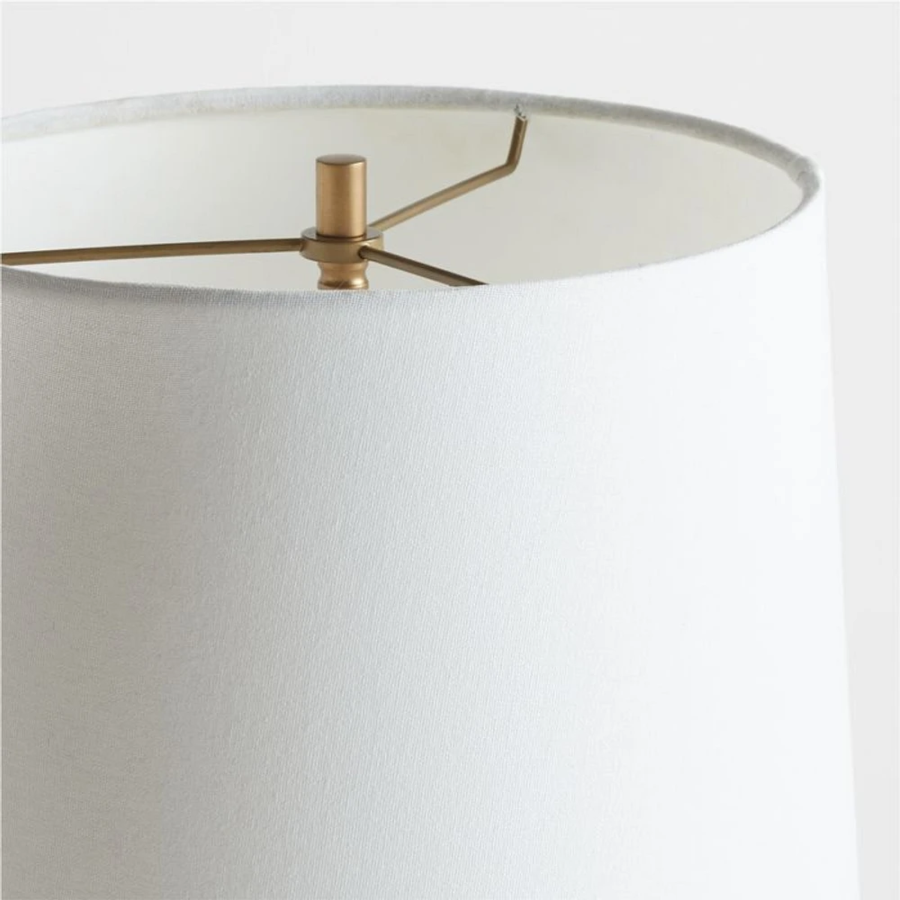 Seguin Brushed Brass Metal Floor Lamp 67.5"