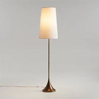Seguin Brushed Brass Metal Floor Lamp 67.5"