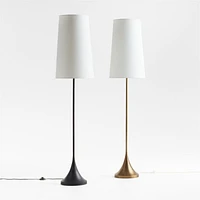 Seguin Brushed Brass Metal Floor Lamp 67.5"