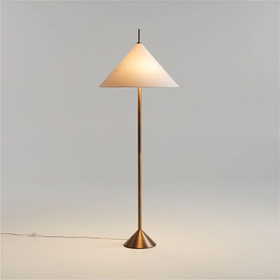 Seymour Telescoping Brass Metal Floor Lamp 58.5"