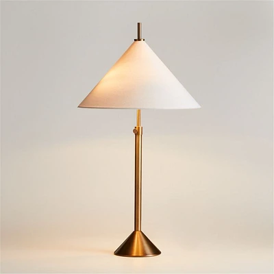 Seymour Telescoping Brass Metal Table Lamp 25.25"
