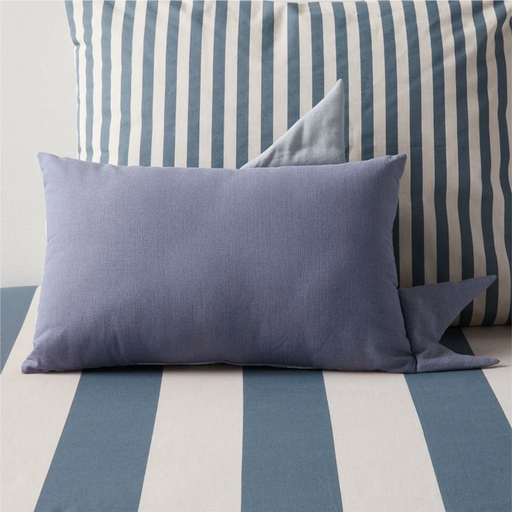 Shark Face Striped Embroidered Kids Throw Pillow
