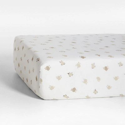 Supersoft Sheep Gauze Organic Cotton Baby Crib Fitted Sheet