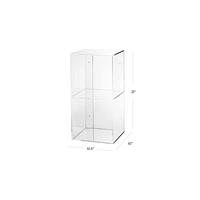 Now You See It Clear Acrylic 2-Bin Floating Shelf Bookcase