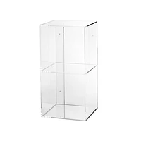 Now You See It Clear Acrylic 2-Bin Floating Shelf Bookcase