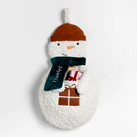 Sherpa Snowman Kids Christmas Stocking