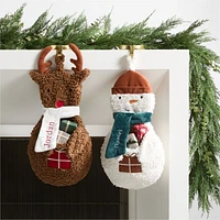 Sherpa Snowman Kids Christmas Stocking