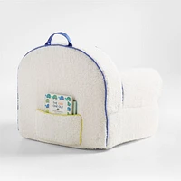 Large Sherpop Blue Sherpa Kids Lounge Nod Chair