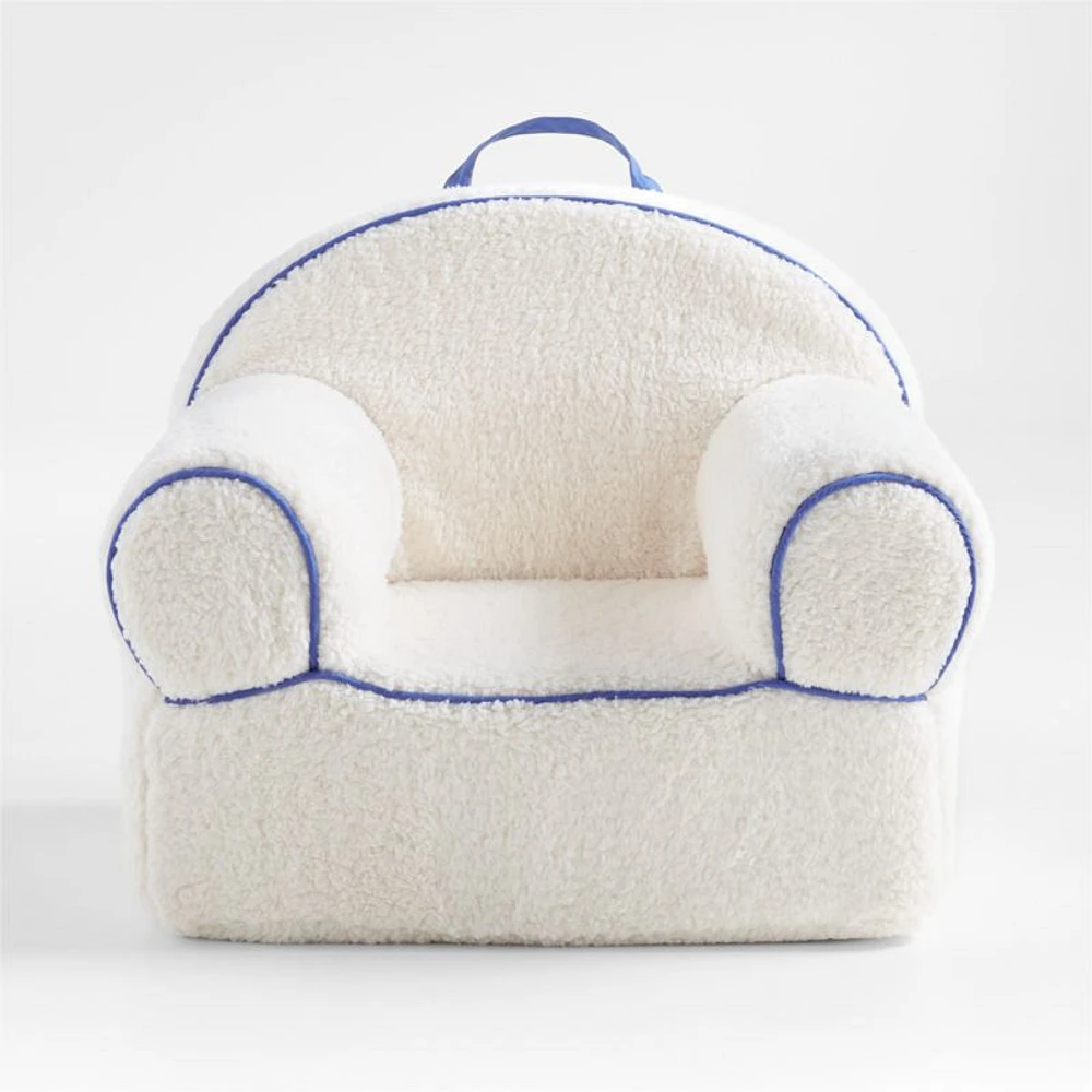Large Sherpop Blue Sherpa Kids Lounge Nod Chair