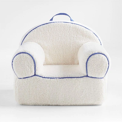 Large Sherpop Blue Sherpa Kids Lounge Nod Chair