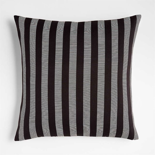 Dellana 23x23 Striped Natural Square Throw Pillow