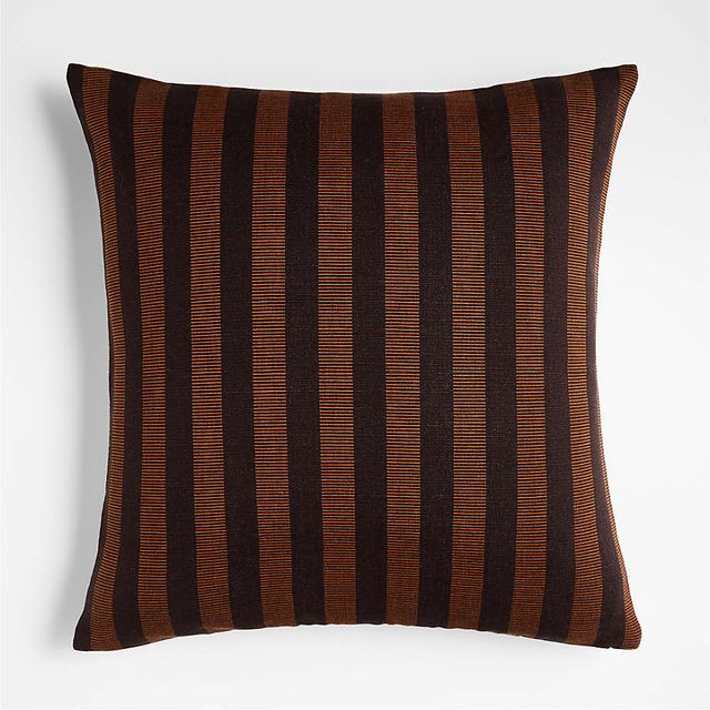 Dellana 23x23 Striped Natural Square Throw Pillow