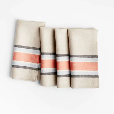 Shinola Mackinac Stripe Linen Napkins, Set of 4