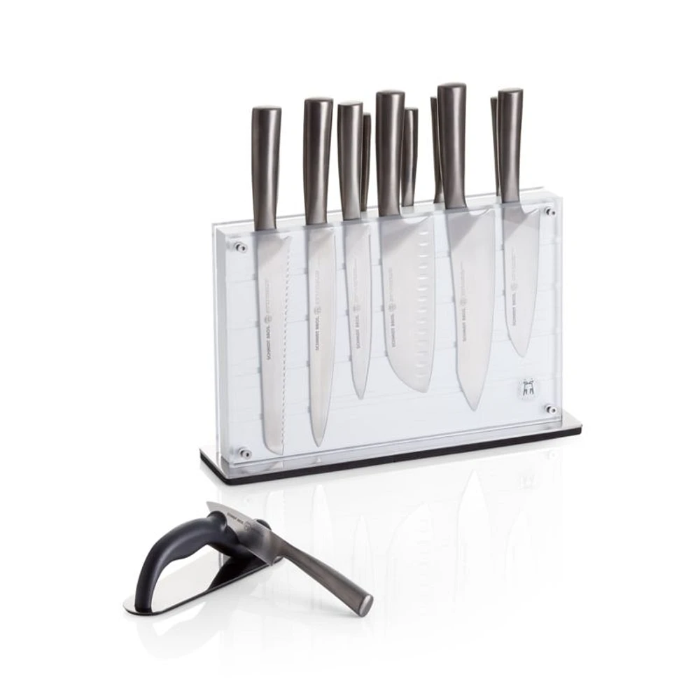 Schmidt Brothers ® White Shiplap 15-Piece Knife Block Set