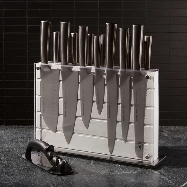 Schmidt Brothers Jet Black 7-Piece Knife Block Set