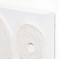 "Shout at the River" White Abstract Hand-Painted Wall Art 36"x72" by Lisa Whittington