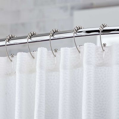 Shower Curtain Roller Rings Matte Nickel, Set of 12
