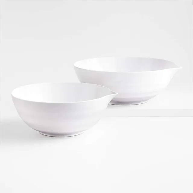 Orabel Melamine Bowls with Lids, Set of 3 | Crate & Barrel