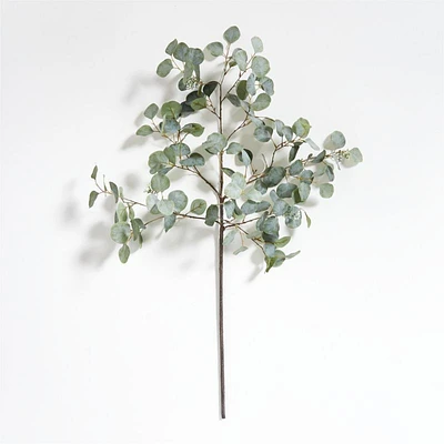 Large Faux Silver Dollar Eucalyptus Stem 46"