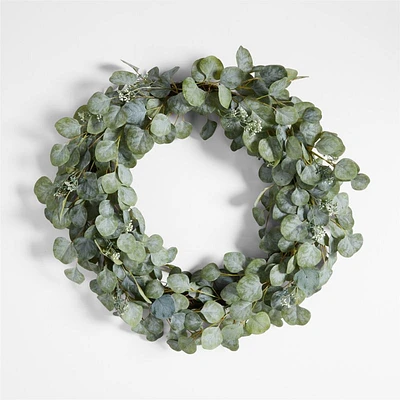 Faux Silver Dollar Eucalyptus Wreath 28"