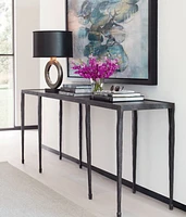 Silviano 84" Rectangular Black Iron and Steel Console Table