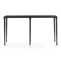 Silviano 60" Rectangular Black Iron and Steel Console Table