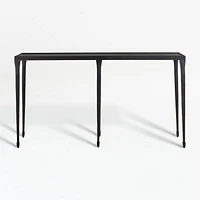 Silviano 60" Rectangular Black Iron and Steel Console Table
