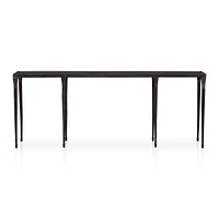 Silviano 84" Rectangular Black Iron and Steel Console Table