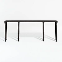 Silviano 84" Rectangular Black Iron and Steel Console Table