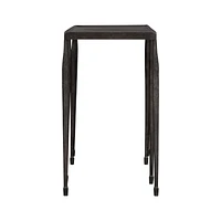 Silviano 84" Rectangular Black Iron and Steel Console Table