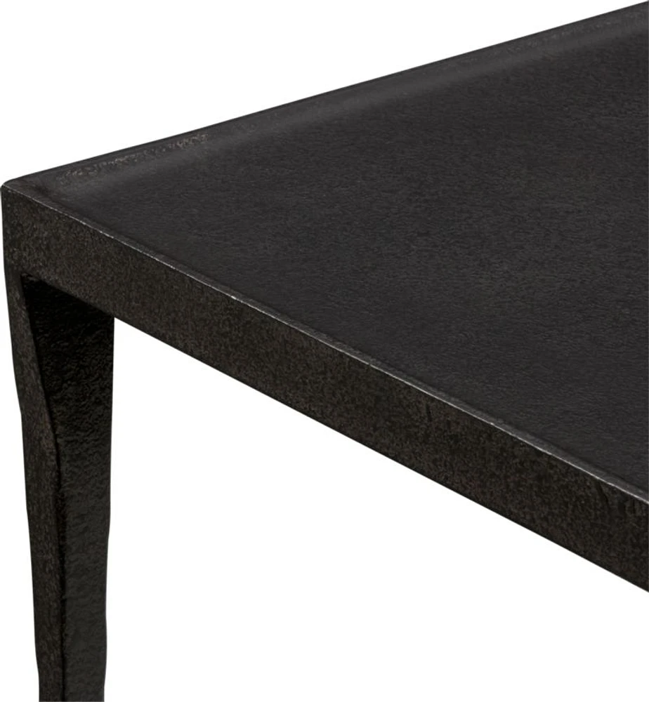 Silviano 84" Rectangular Black Iron and Steel Console Table