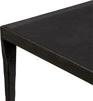 Silviano 84" Rectangular Black Iron and Steel Console Table