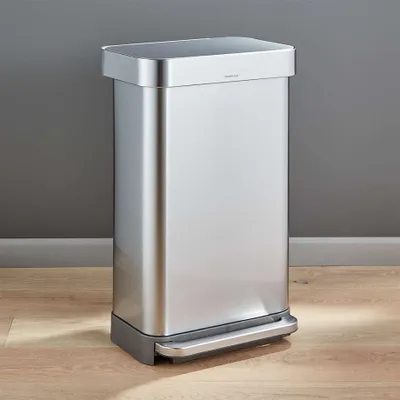 simplehuman 45 Liter/12 Gallon Stainless Steel Step Trash Can