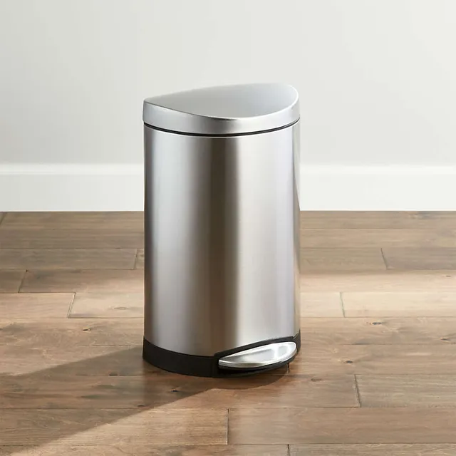 simplehuman 40L Slim Touch Bar Trash Can Brushed Stainless Steel