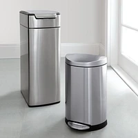 Simplehuman 40 Liter Slim Touch Bar Trash Can, Brushed Stainless Steel