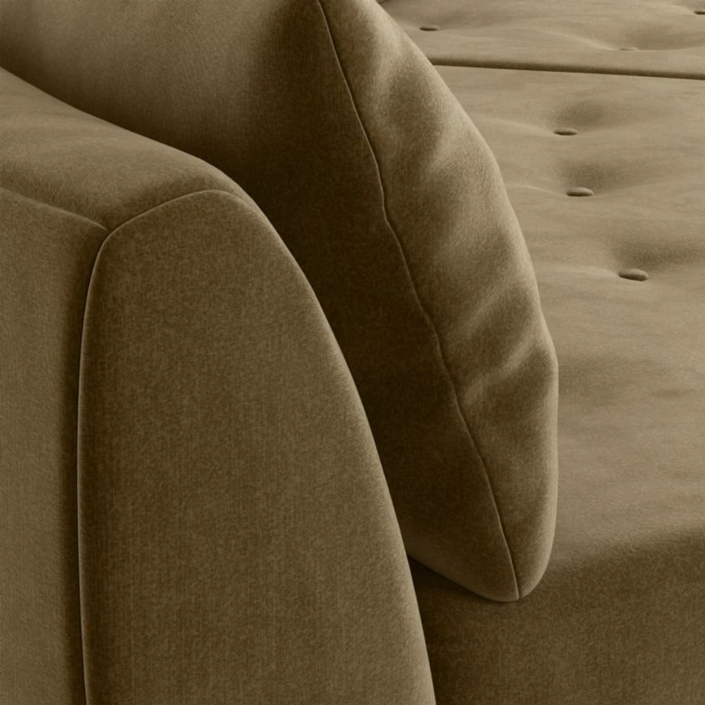 Sinuous 2-Piece Armless Sectional Sofa by Athena Calderone