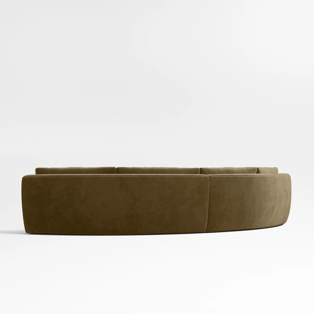 Sinuous 2-Piece Armless Sectional Sofa by Athena Calderone