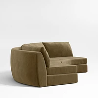 Sinuous 2-Piece Armless Sectional Sofa by Athena Calderone