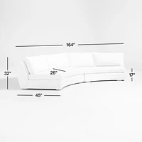 Sinuous 2-Piece Armless Sectional Sofa by Athena Calderone