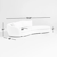 Sinuous -Piece Chaise Sectional Sofa by Athena Calderone
