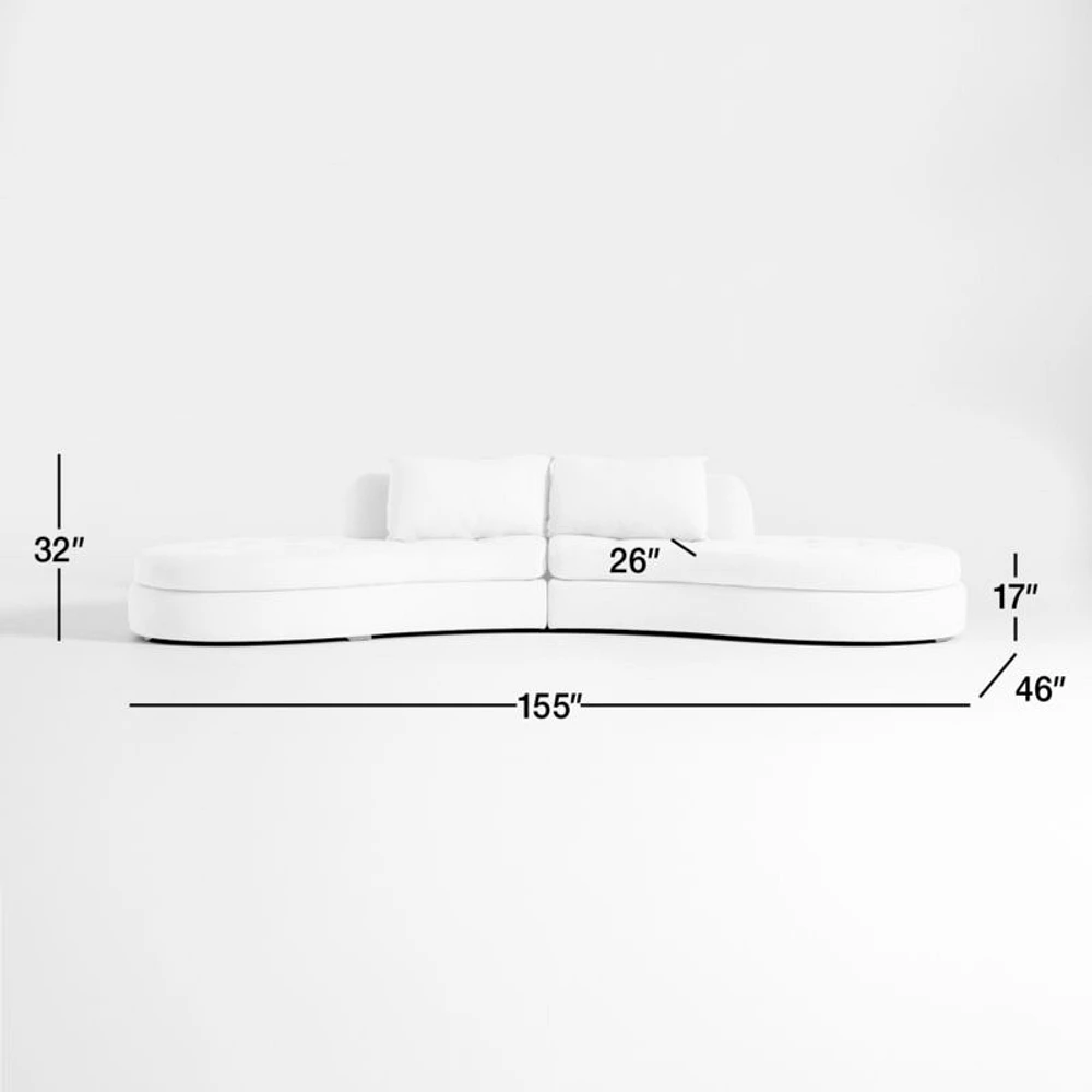 Sinuous -Piece Double Chaise Sectional Sofa by Athena Calderone