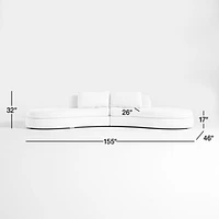 Sinuous -Piece Double Chaise Sectional Sofa by Athena Calderone