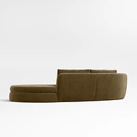 Sinuous -Piece Chaise Sectional Sofa by Athena Calderone