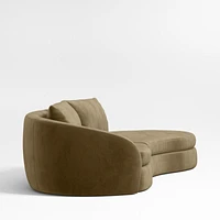 Sinuous -Piece Chaise Sectional Sofa by Athena Calderone